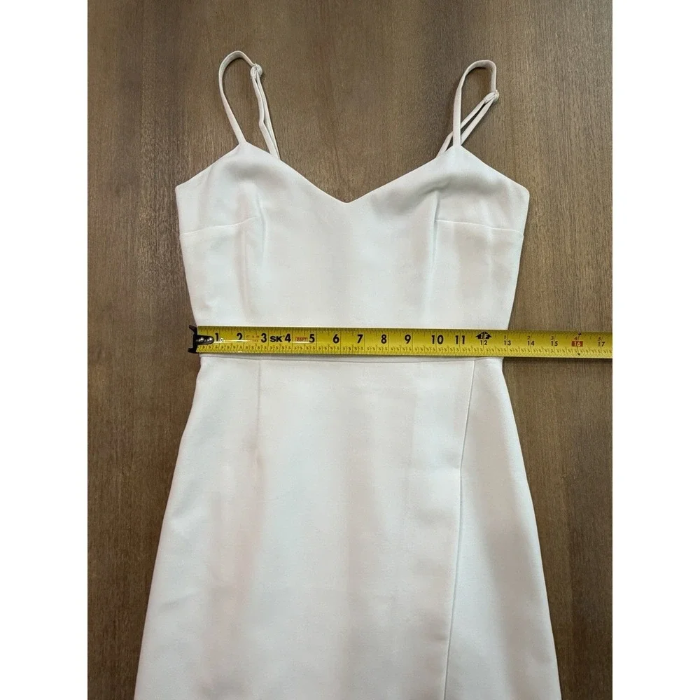 French Connection‎ Whisper White Faux Wrap Mini Dress Size 2 Spaghetti Strap